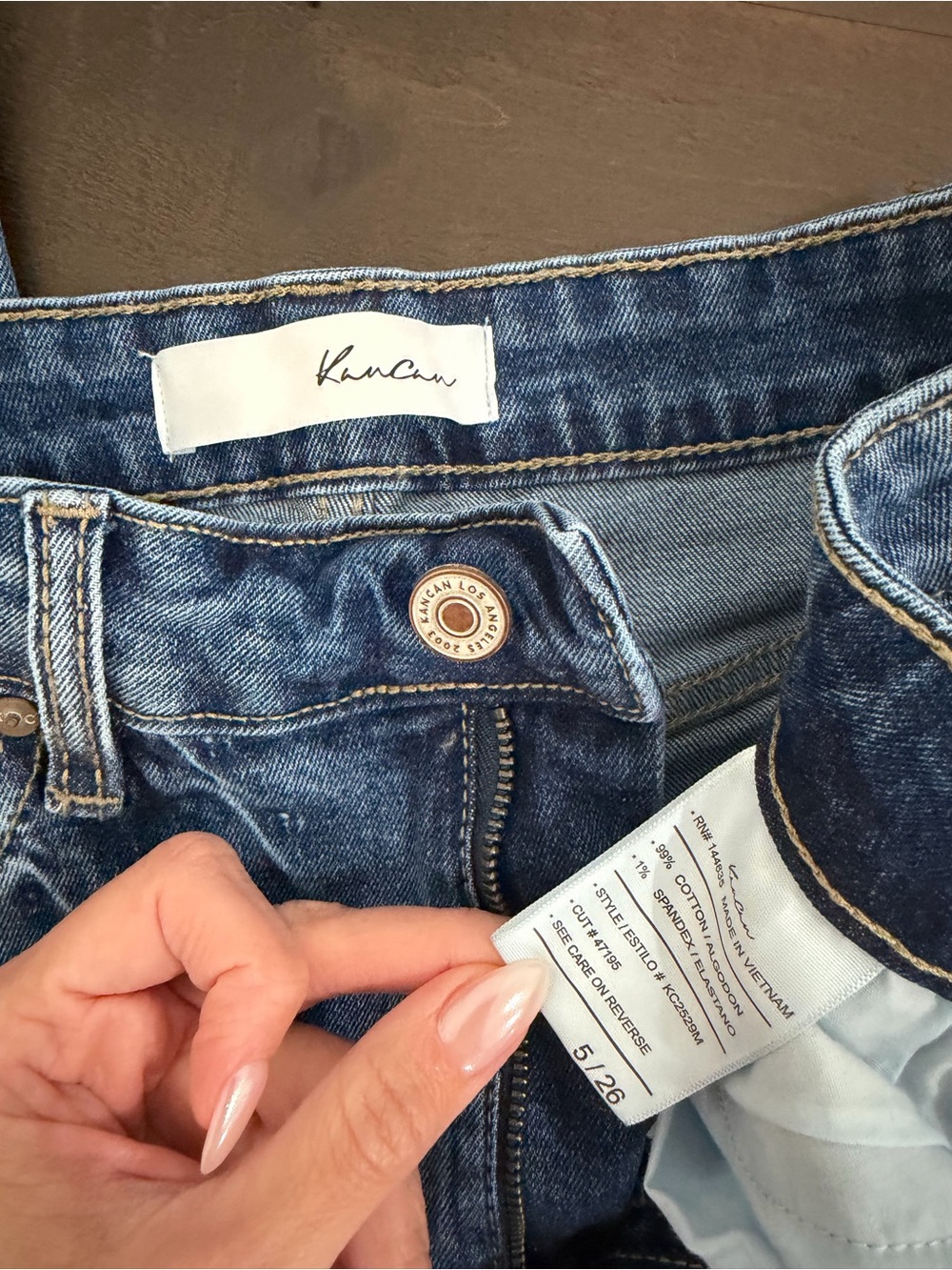 KanCan Dark Blue Straight Leg Jeans